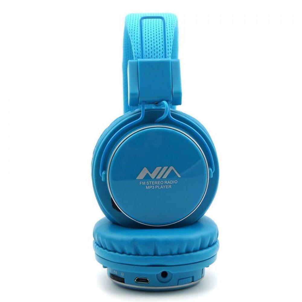 Diadema Inalambrica Bluetooth Nia X3 Radio Aux Mp3 Azul img #1