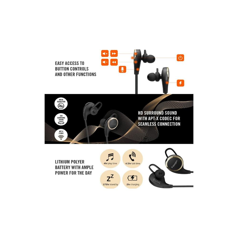 Audifonos Bluetooth Spigen R12e Negro img #3