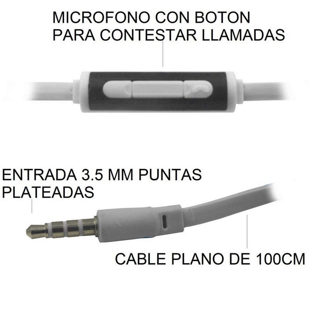 Audifonos Para Niños Con Microfono Plegable Blanco img #4