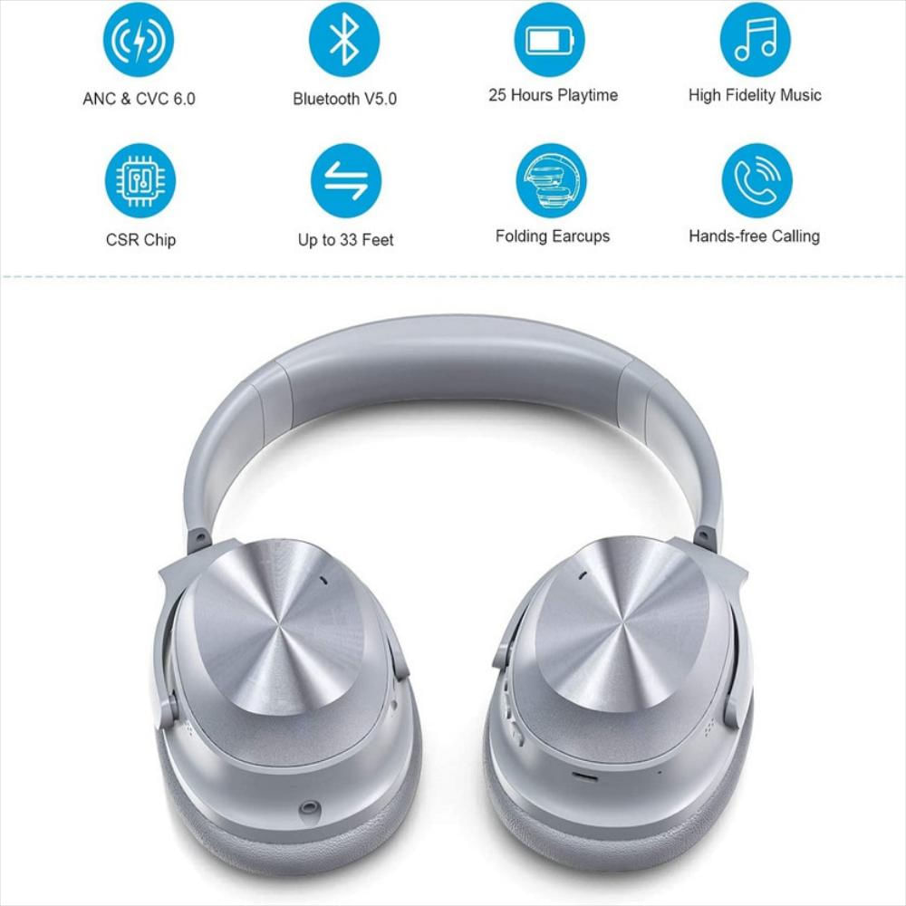 Auriculares Rca Inalámbricos Bluetooth 5.0 Micrófono Gris img #4
