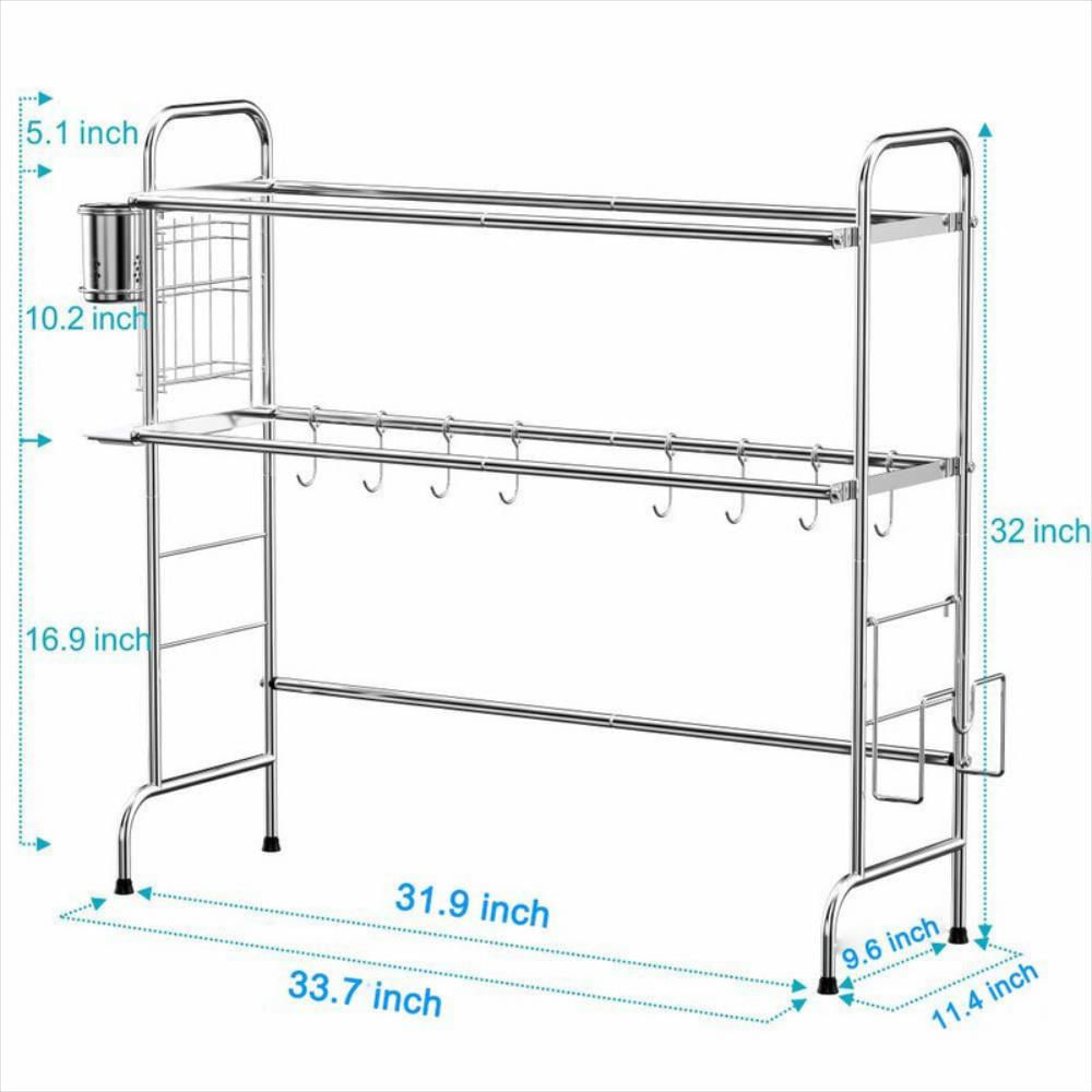 Escurridor para platos 2 niveles con soporte para utensilios img #3