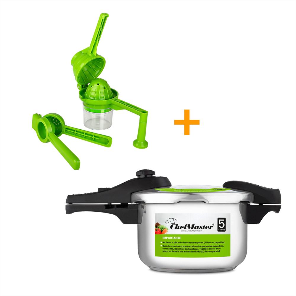 Combo: Olla A Presión 5 Lt + Exprimidor De Naranja Y Limón img #1