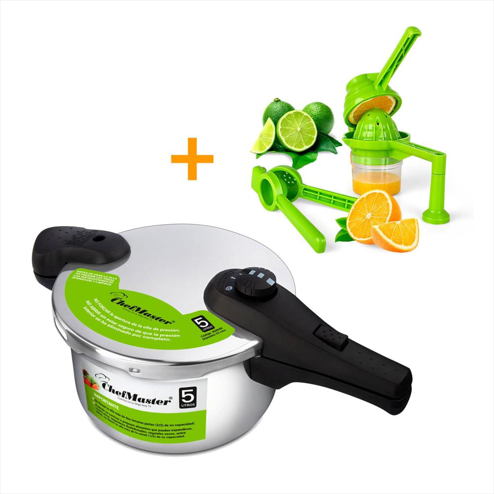 Combo: Olla A Presión 5 Lt + Exprimidor De Naranja Y Limón img #2