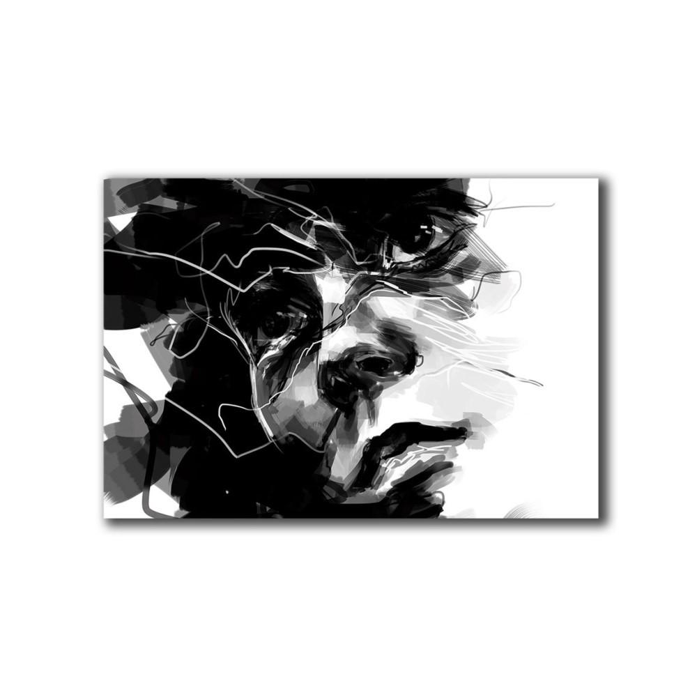 Cuadro M Mirada Blanco Y Negro img #1