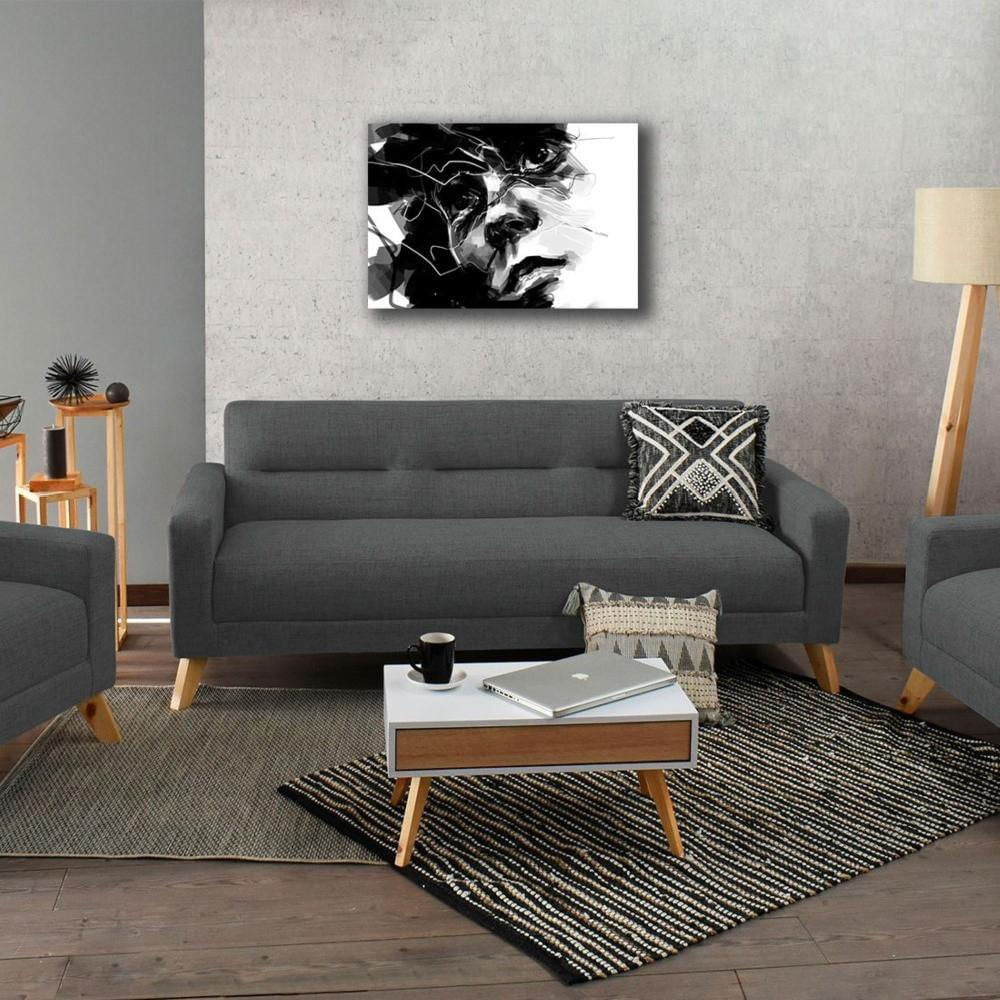 Cuadro M Mirada Blanco Y Negro img #2