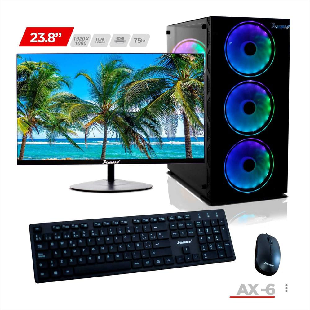 Computador Gamer Janus Ryzen 5 4650G, Ram Rgb 8Gb, Disco Duro Ssd 256Gb, Win 10 Vers L. Y Fuente De Poder 350W img #1