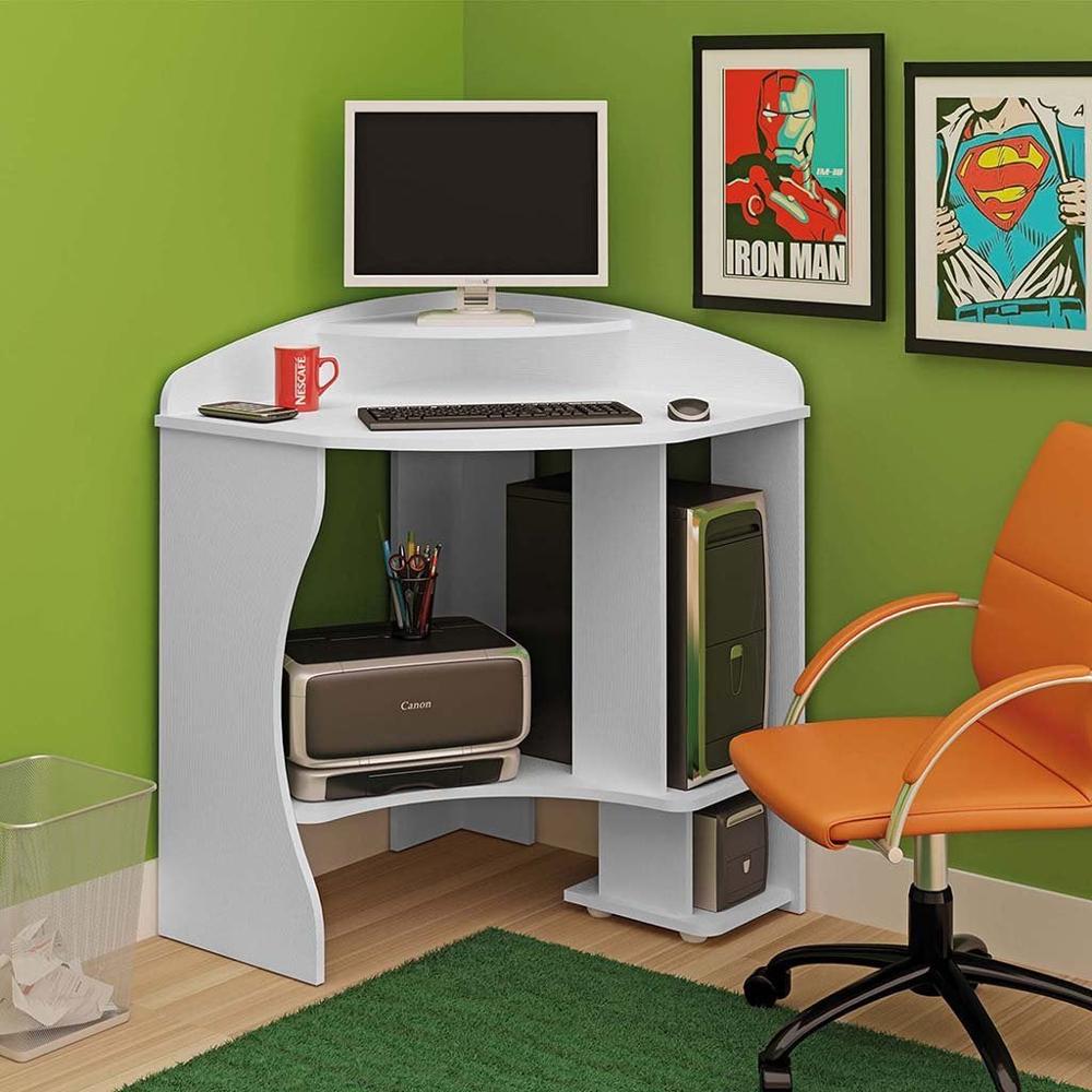 Escritorio En Mdf Con Base Extraible Para Teclado Blanco img #2