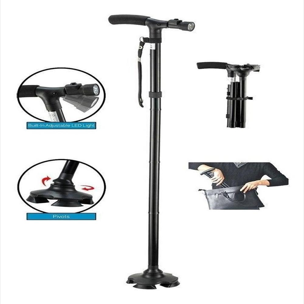 Baston Trusty Cane Plegable Con Luz Led, Base Articulada img #4