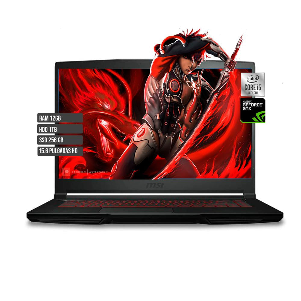 Portatil Msi Gamer Core I5 10500H Ssd 256 + Hdd1tb Ram 12 Gtx 1650 img #1