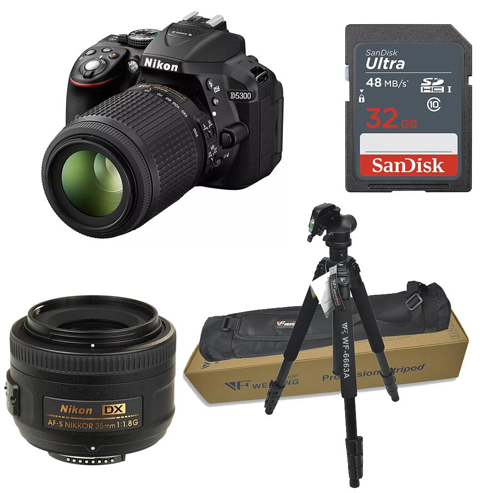 Cámara Nikon D5300 + 32Gb + 35Mm 1.8G+ Trípode img #1