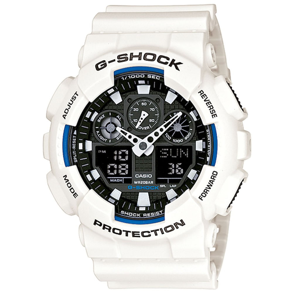 Reloj G Shock Ga 100B 7A Blanco Masculino img #1