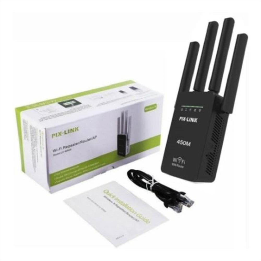 Repetidor Amplificador Señal Wifi 4 Antenas Rompemuros Pixl img #1
