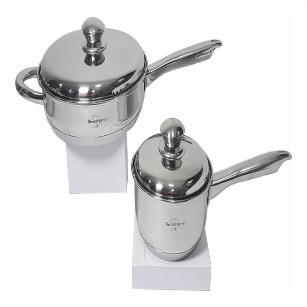 Juego De Ollas En Acero Swisshome Original Acero Quirúrgico Con Termo Difusor img #3