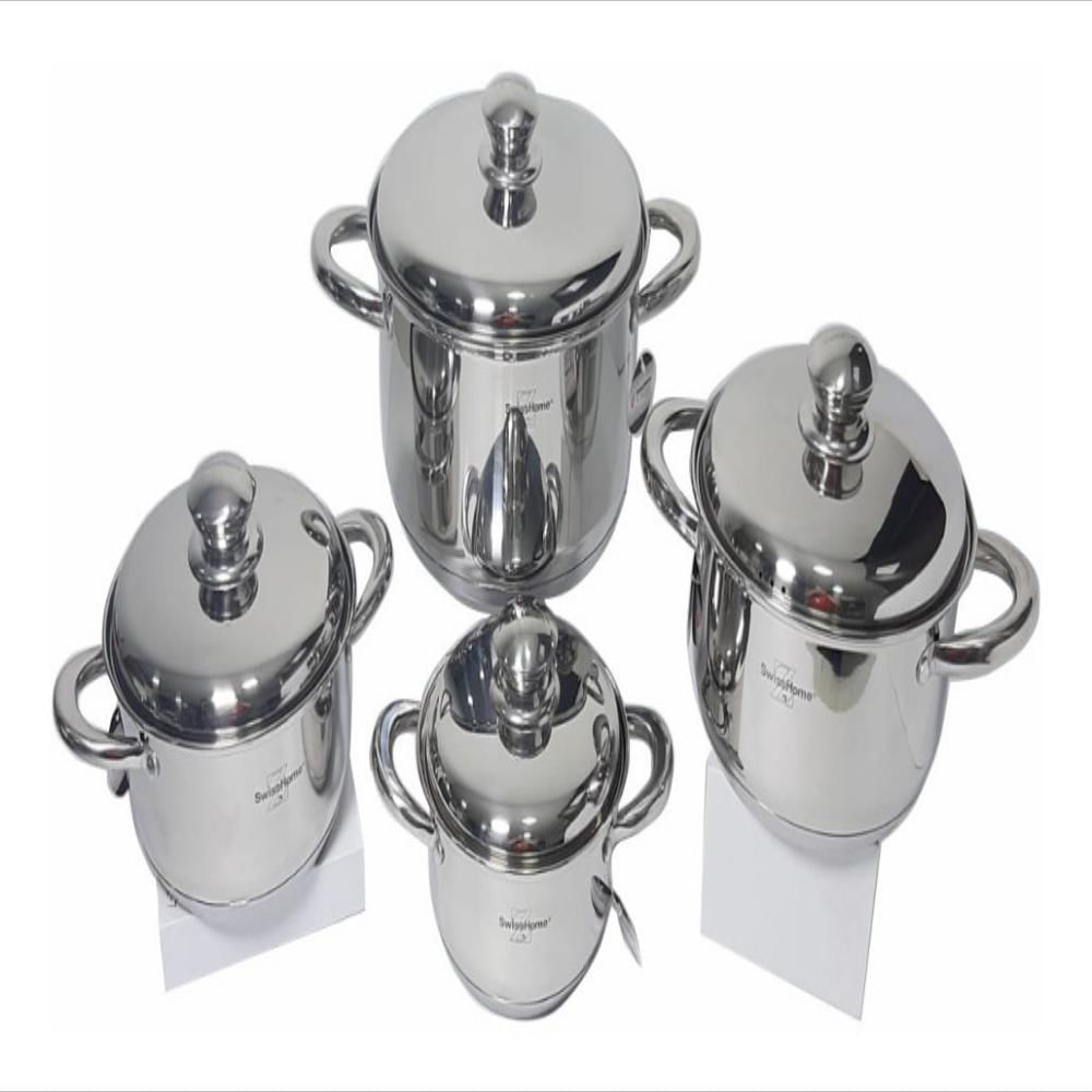 Juego De Ollas En Acero Swisshome Original Acero Quirúrgico Con Termo Difusor img #4