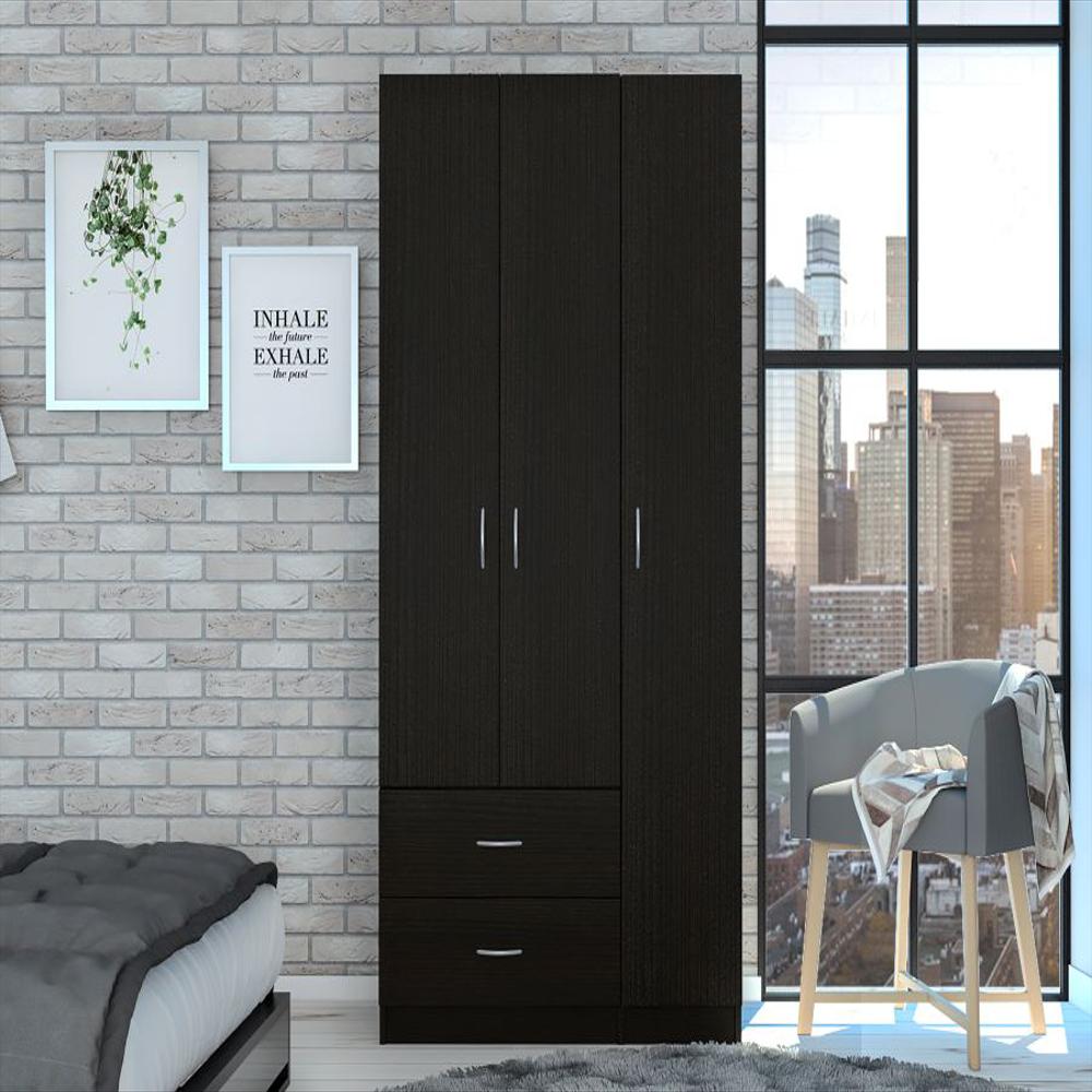 Closet Sidney, Wengue, Con Dos Cajones Y Variedad De Entrepaños img #3