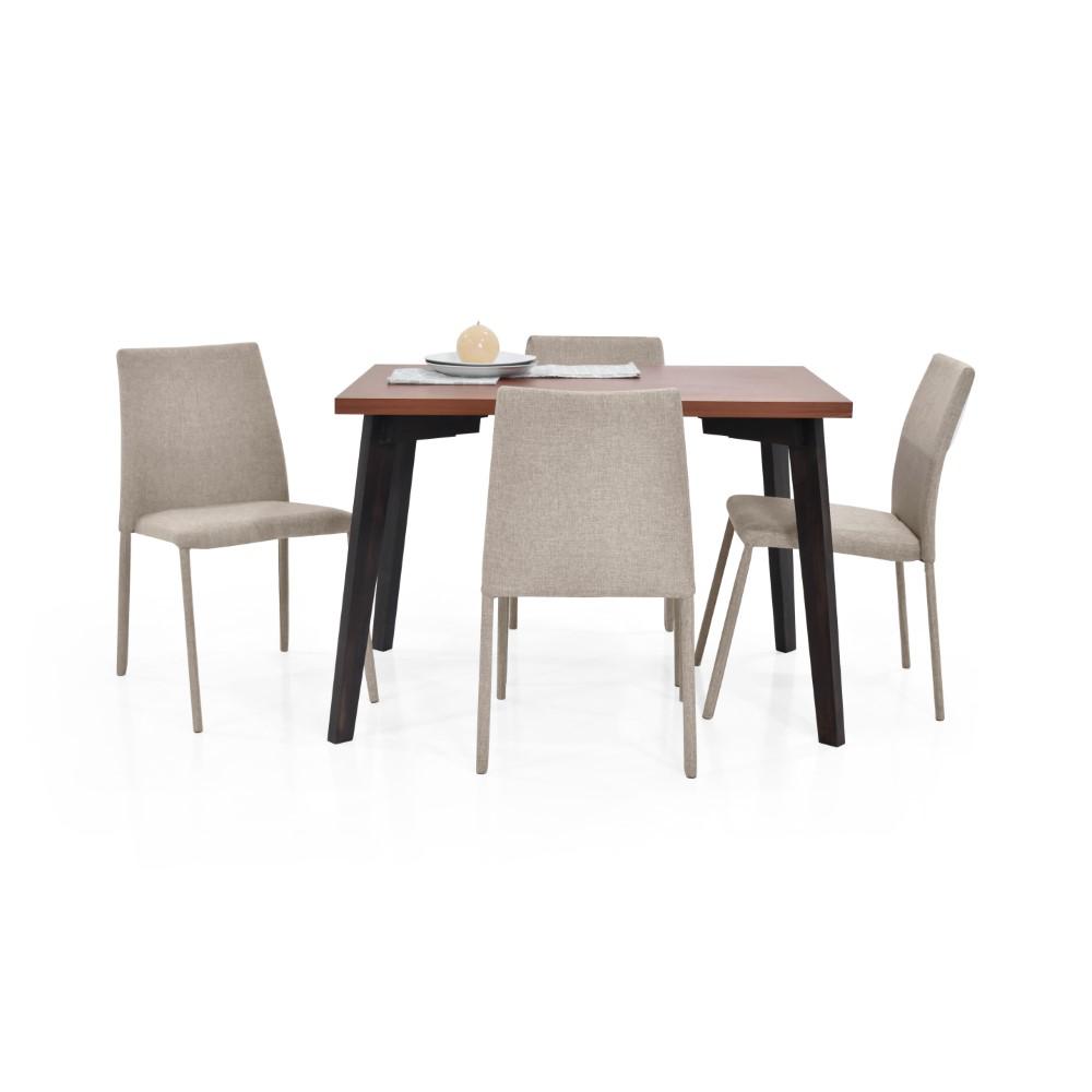 Comedor Lugo Matiz 4P Sillas Lugo Tela Beige img #2