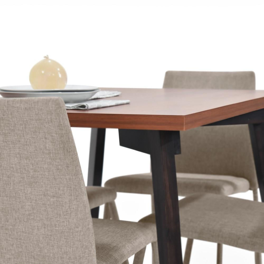 Comedor Lugo Matiz 4P Sillas Lugo Tela Beige img #3