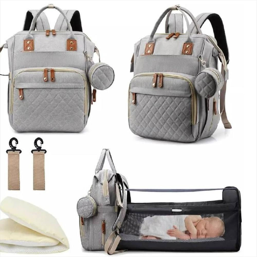 Pañalera Morral Multi Premiun Gris img #1