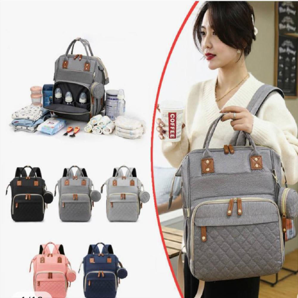 Pañalera Morral Multi Premiun Gris img #3