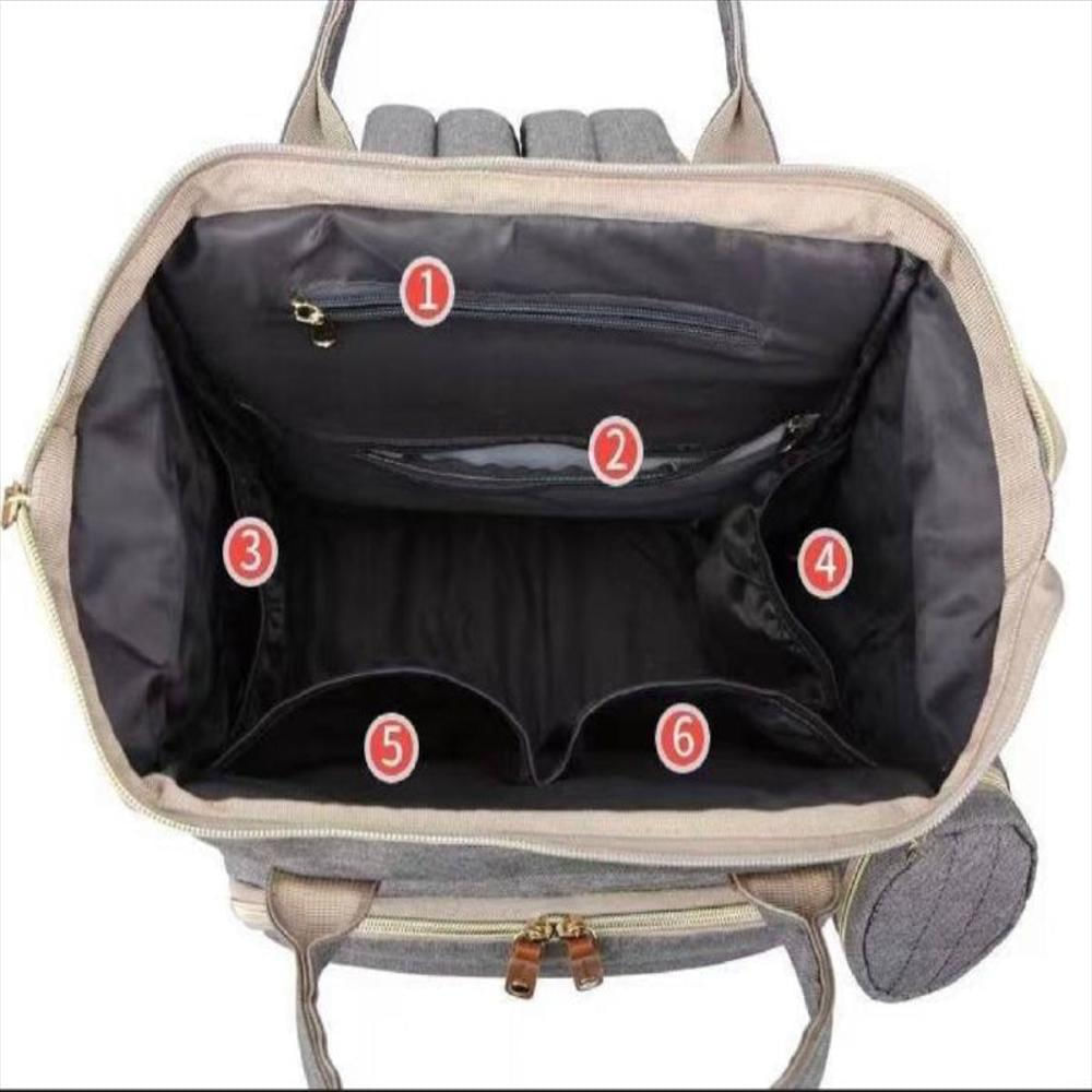 Pañalera Morral Multi Premiun Gris img #4