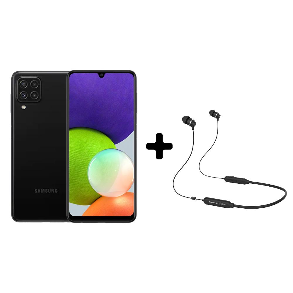 Celular Samsung Galaxy A22 4G 128Gb 4Gb Ram Negro + Audifonos Bt A80c img #1