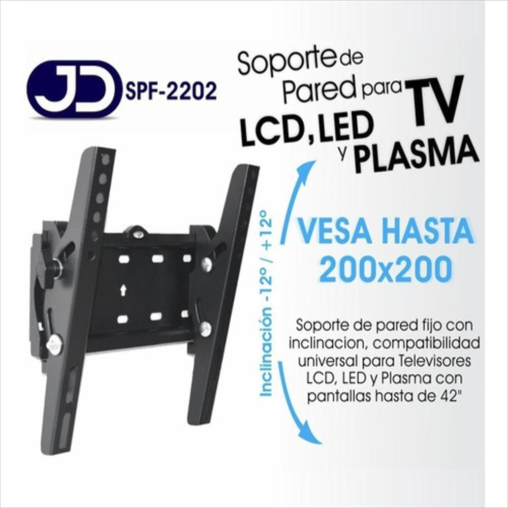 Soporte Base Pared Tv Hasta 42'' 30Kg 20X20cm · Jd Spf 2202 img #2