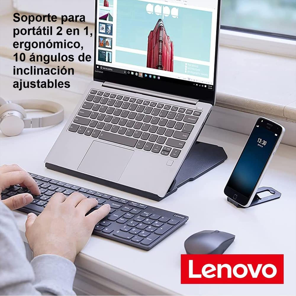 Base Lenovo 2En1 Para Portátil / Celular, Altura 10 Niveles img #2
