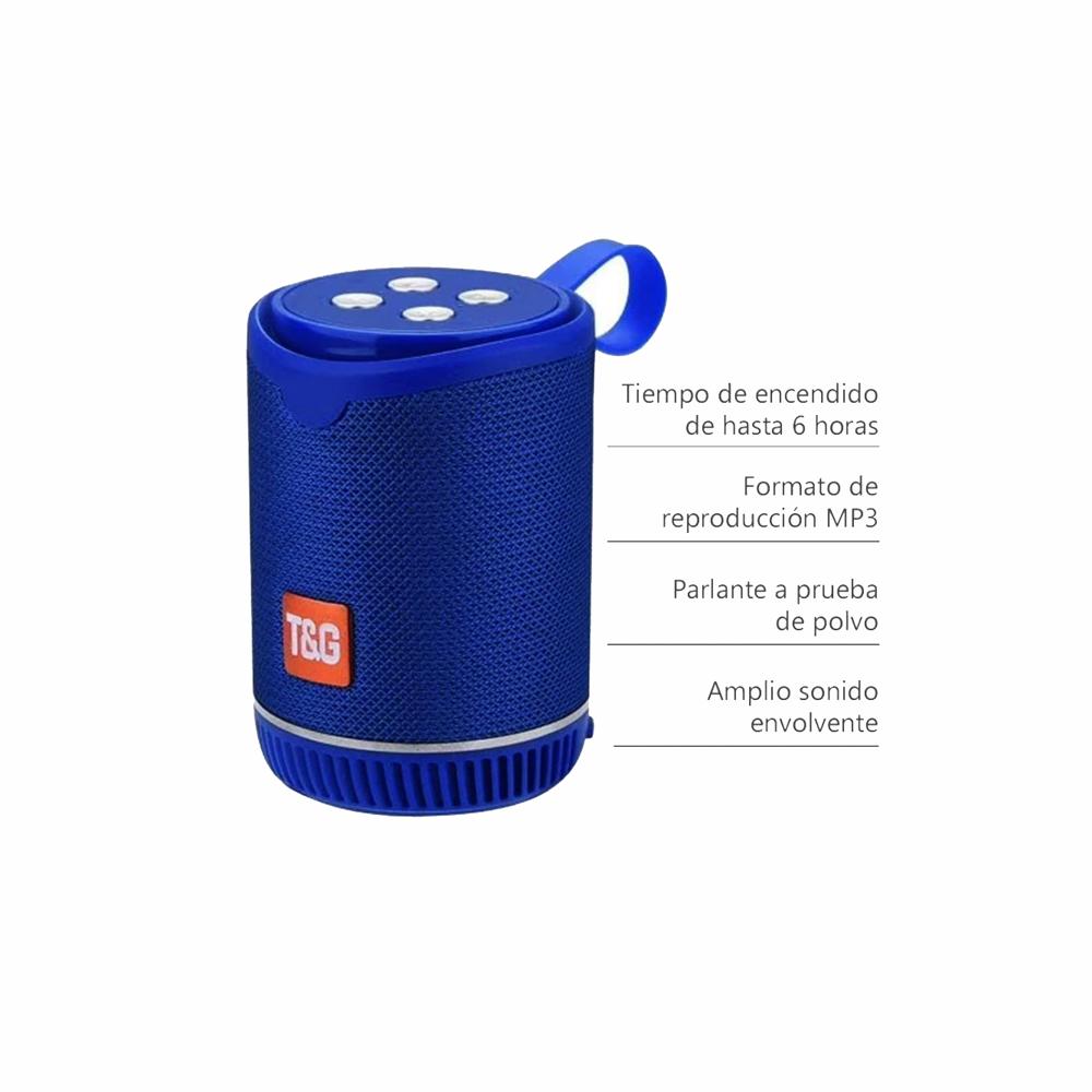 Parlante Radio Bluetooth Portátil Tg Tg 528 Azul img #2
