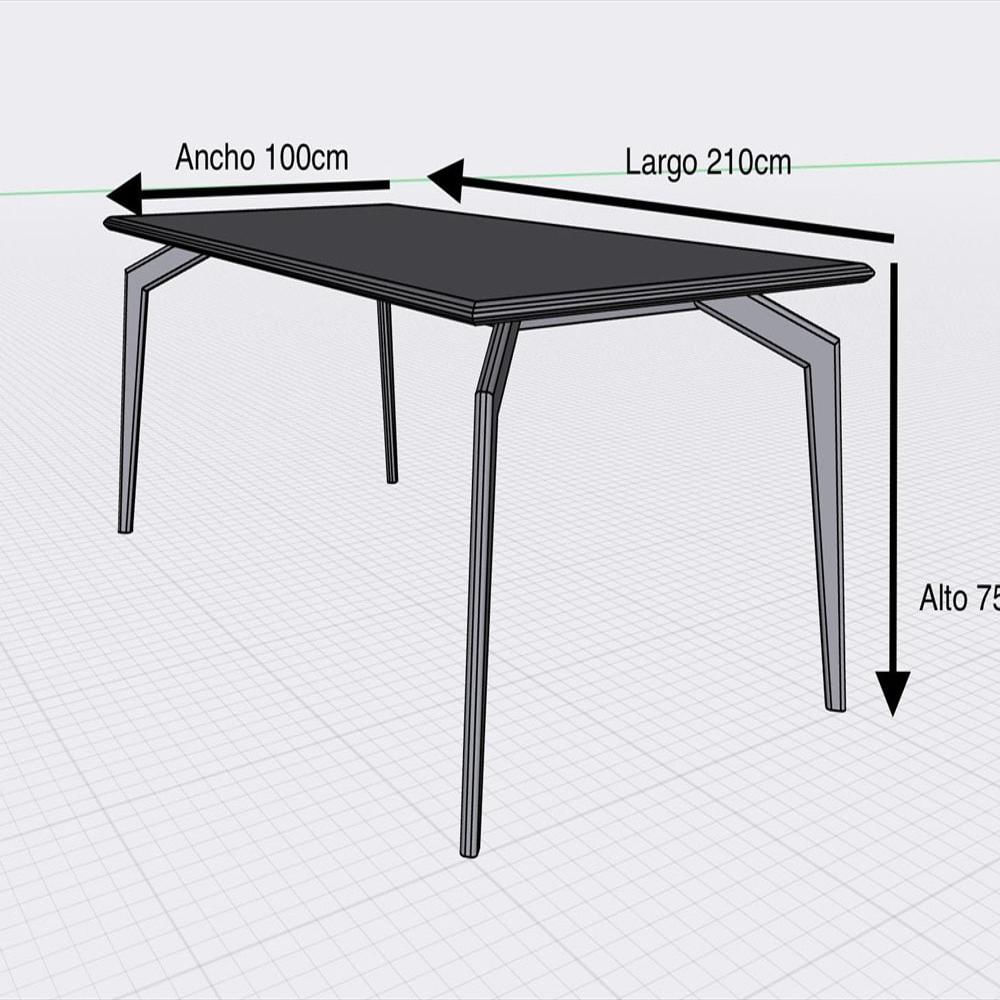 Mesa Comedor Luna En Roble Macizo 210X100cm 22Grados Decoracion img #4