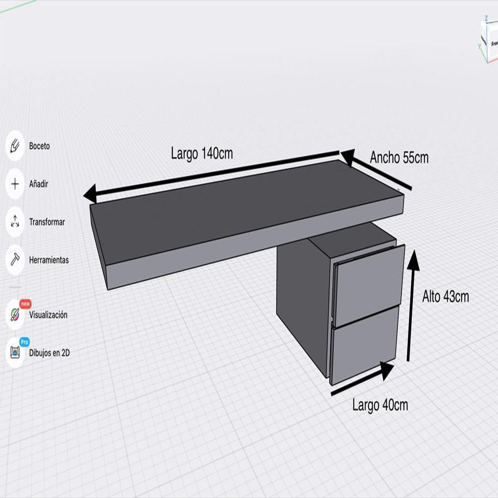 Escritorio Flotante Josefin En Madera Roble Natural 140X55cm 22Grados Decoracion img #2