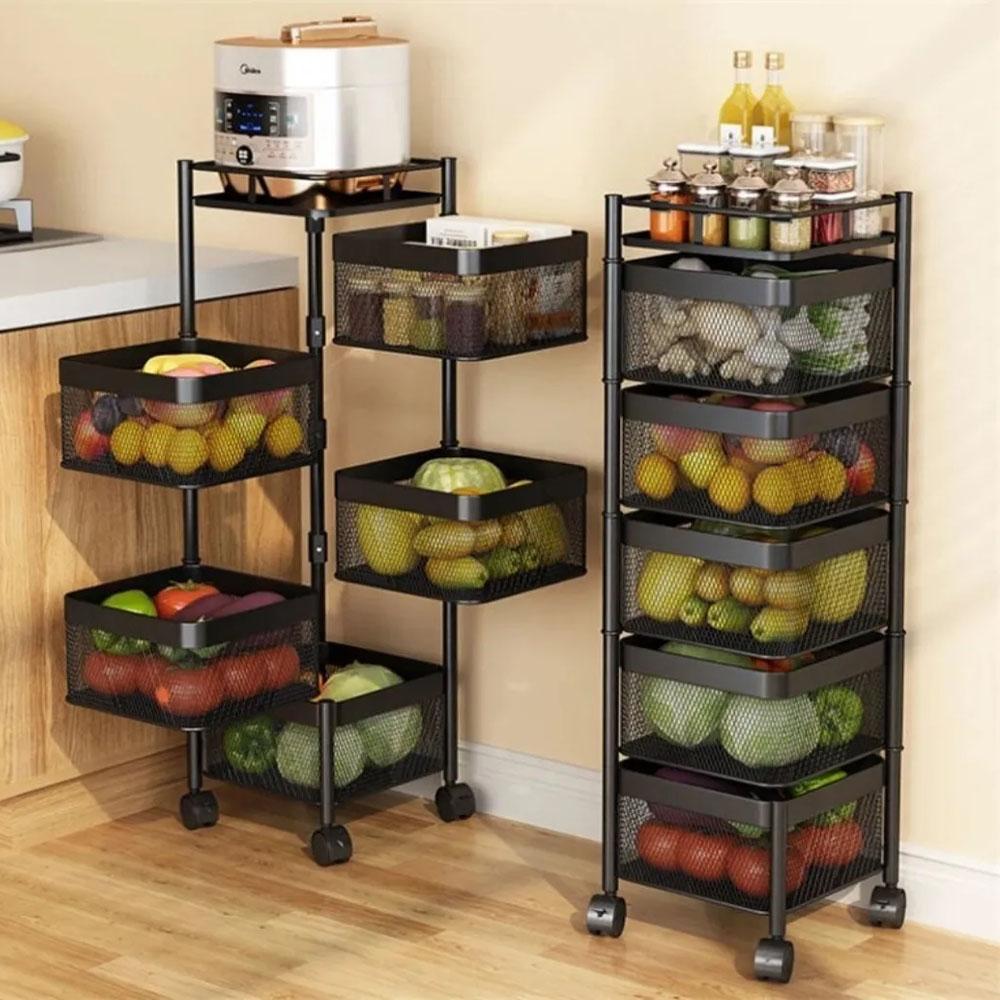 Estante Giratorio 5 Niveles Redondo Almacenamiento Verduras img #2