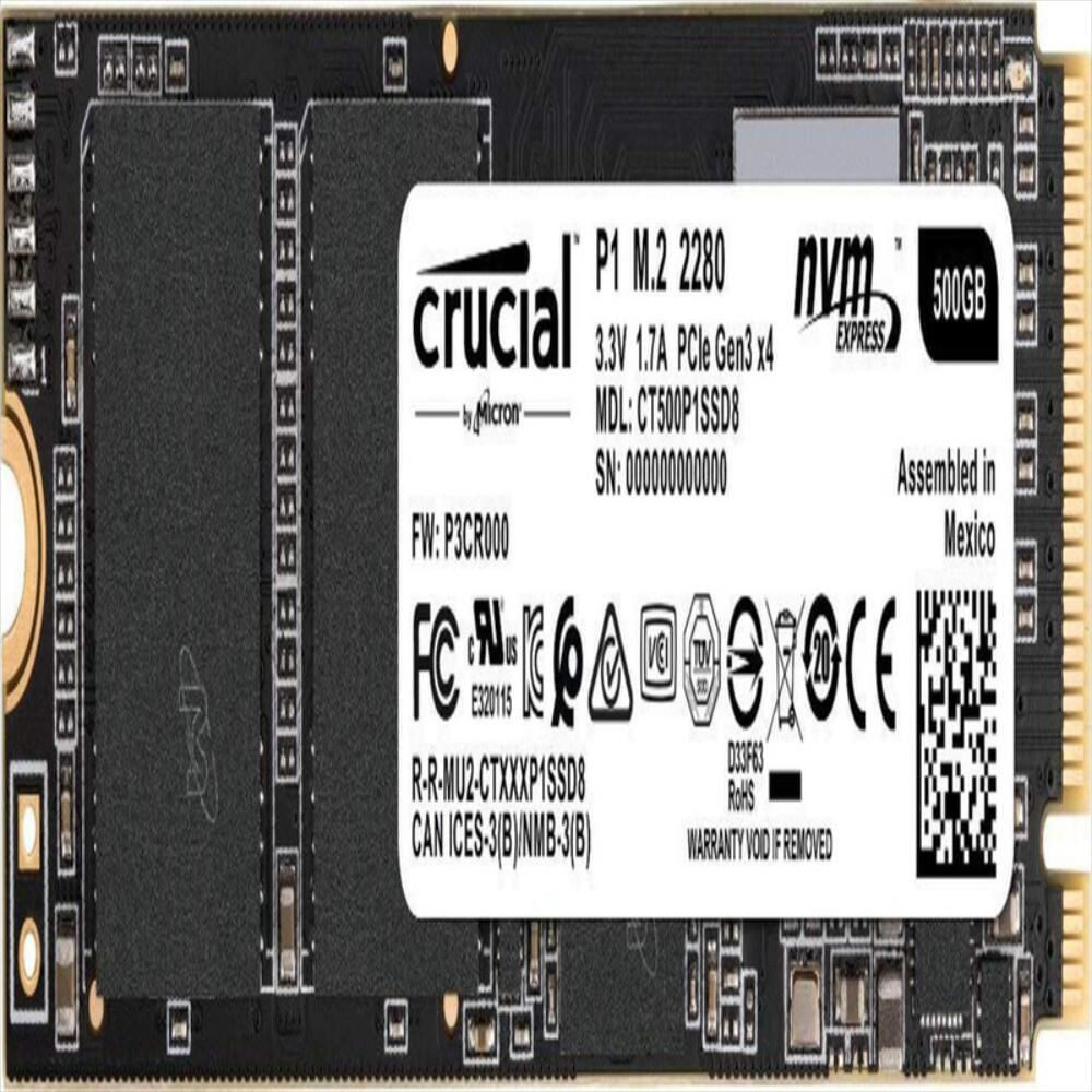Crucial P1 3D NAND NVMe PCIe M.2 SSD img #1