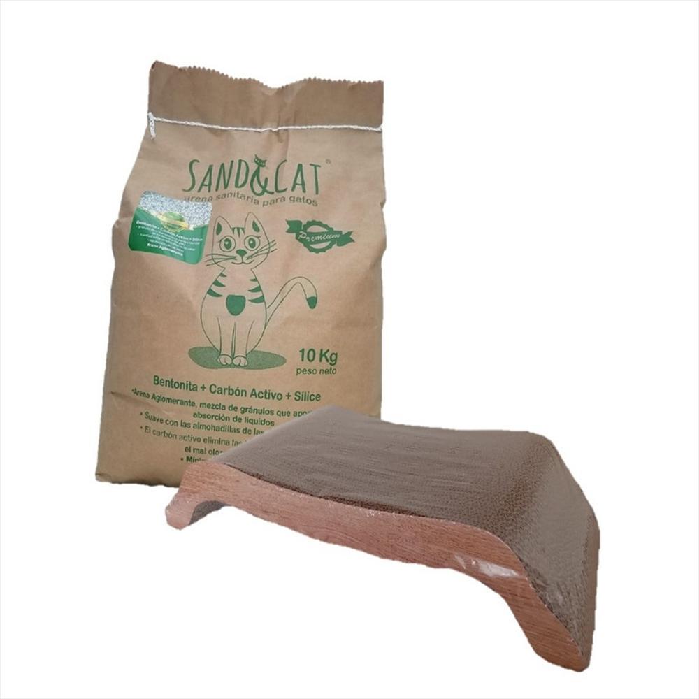 Kit Arena Aglomerante 10Kg+Rascador Trapecio Plano img #1