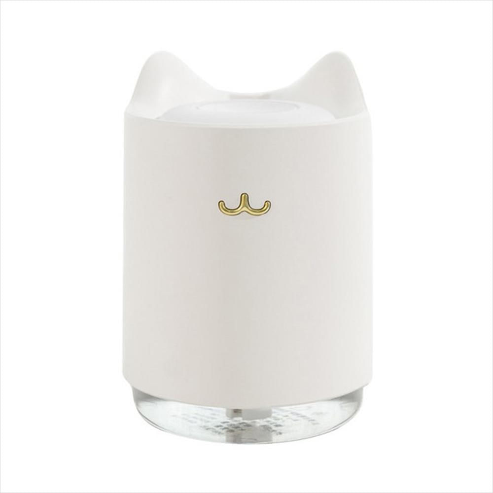 Humidificador Difusor 170Ml Aroma Aire Usb Luz Led Gato W001 Blanco img #1