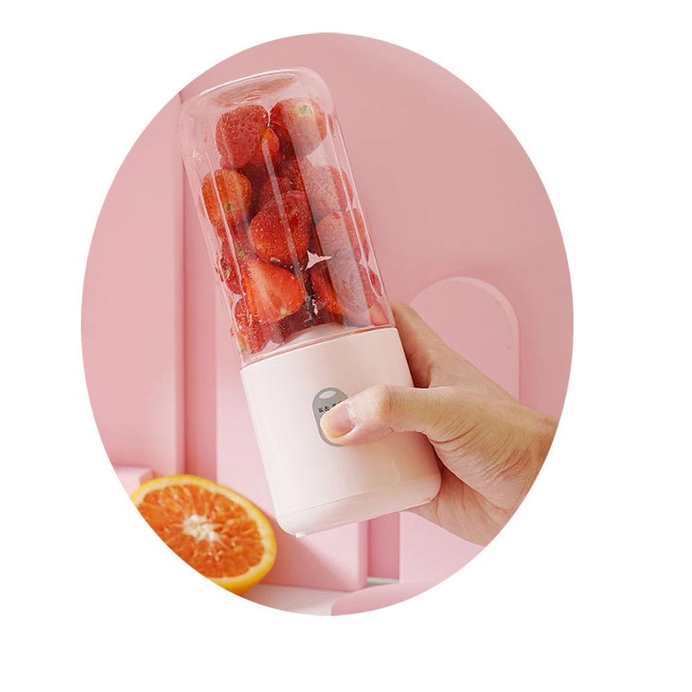 Mini Licuadora Portatil Jugo Recargable Mezcla Rosa 500Ml Hd 8097 img #2