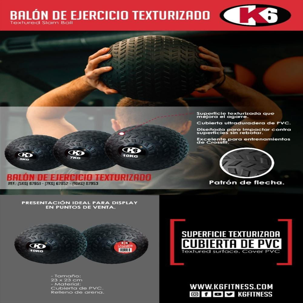 Balon Con Peso 5Kg 11Lb Pelota Medicinal Gymball Ejercicio img #2