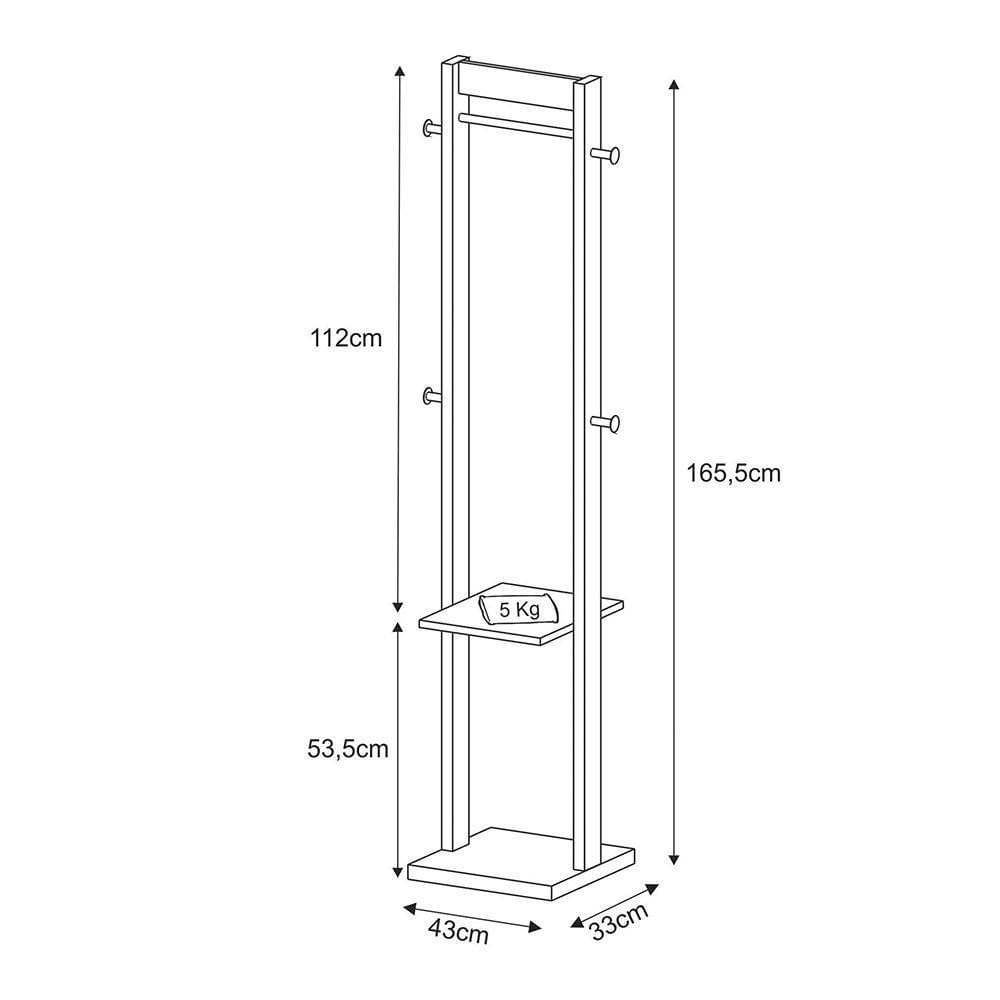 Perchero Sol Nogal/Blanco img #5