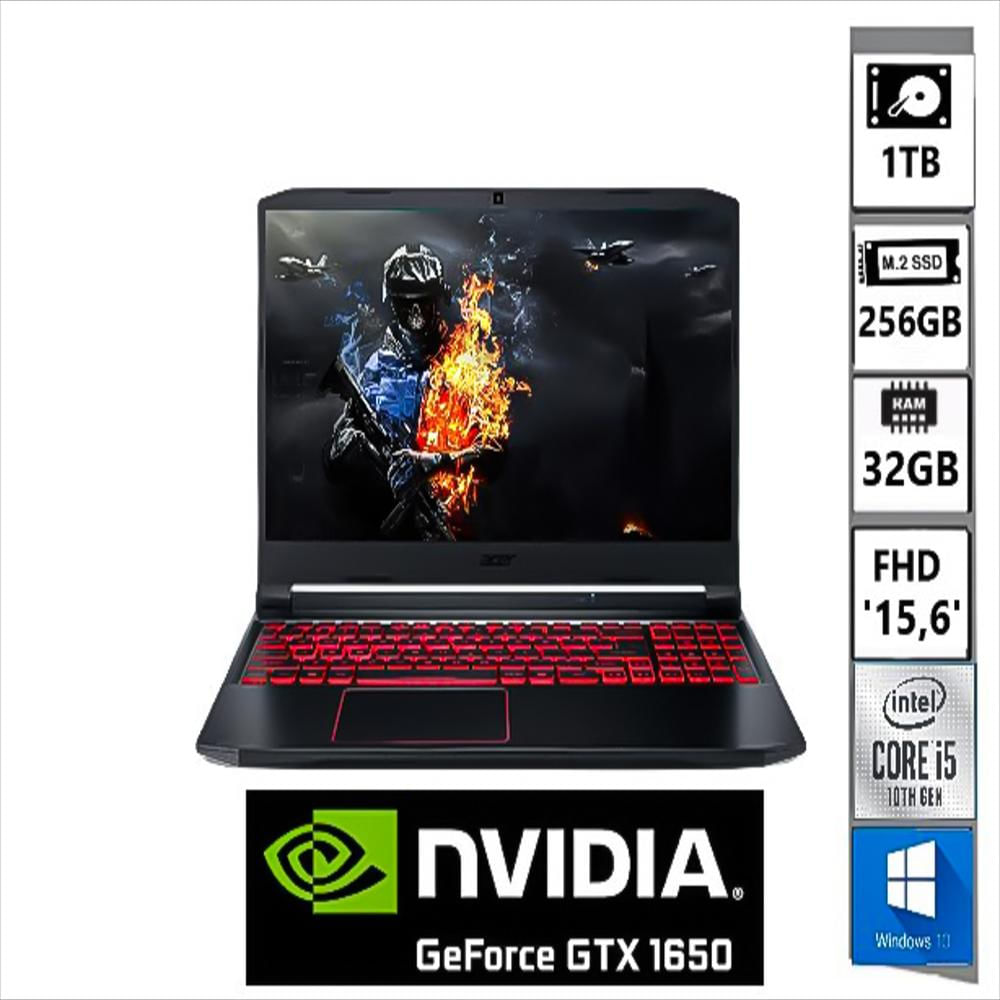 Computador Portátil Gamer Acer 15.6″ Intel Core I5 10300H Ram 32Gb Disco 256 Ssd + 1 Tb Hdd img #1