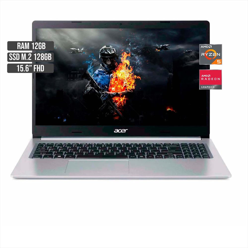 Portatil Acer Aspire Amd Ryzen 5 5500U Ssd 128Gb + Ram 12Gb img #1