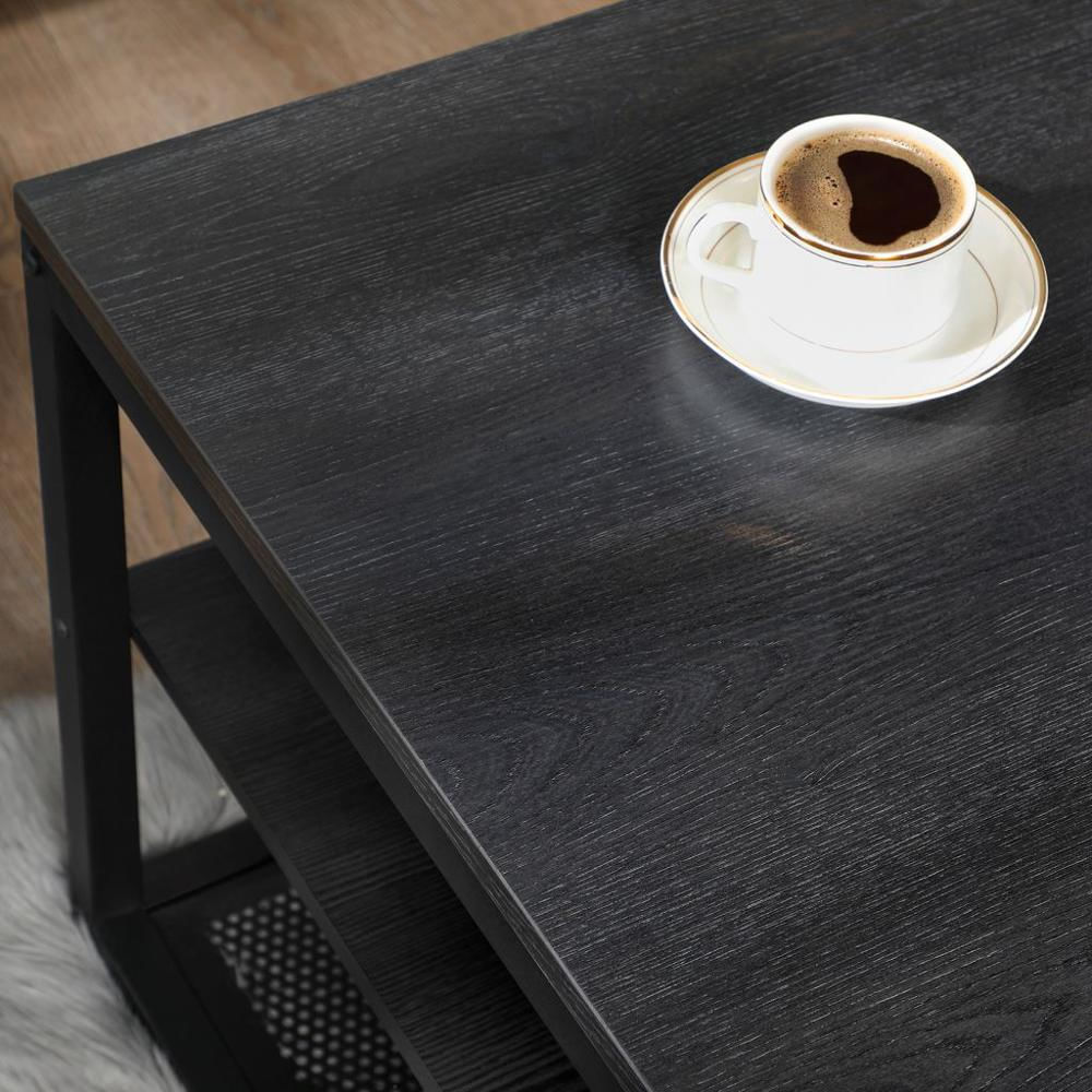 Mesa De Centro Desty, Negro, Con Dos Entrepaños img #3