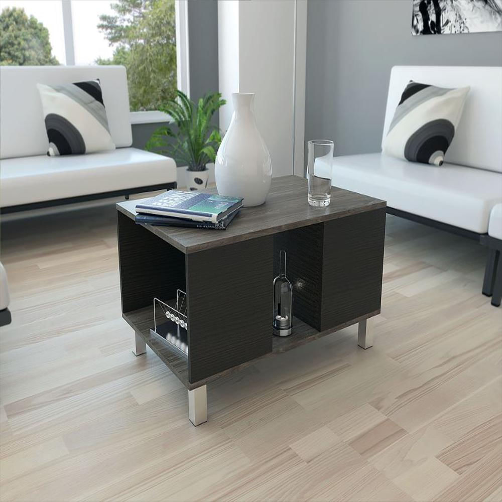 Mesa De Centro Tonny, Avellana Y Wengue, Con Un Entrepaño Inferior img #1