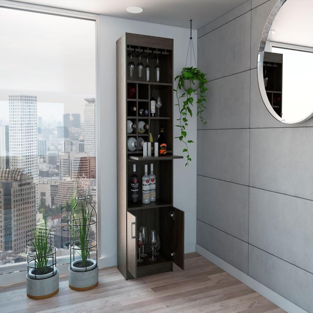 Bar Celeste, Chocolate, Dos Puertas, Espacio Para Copas Y Vino img #2