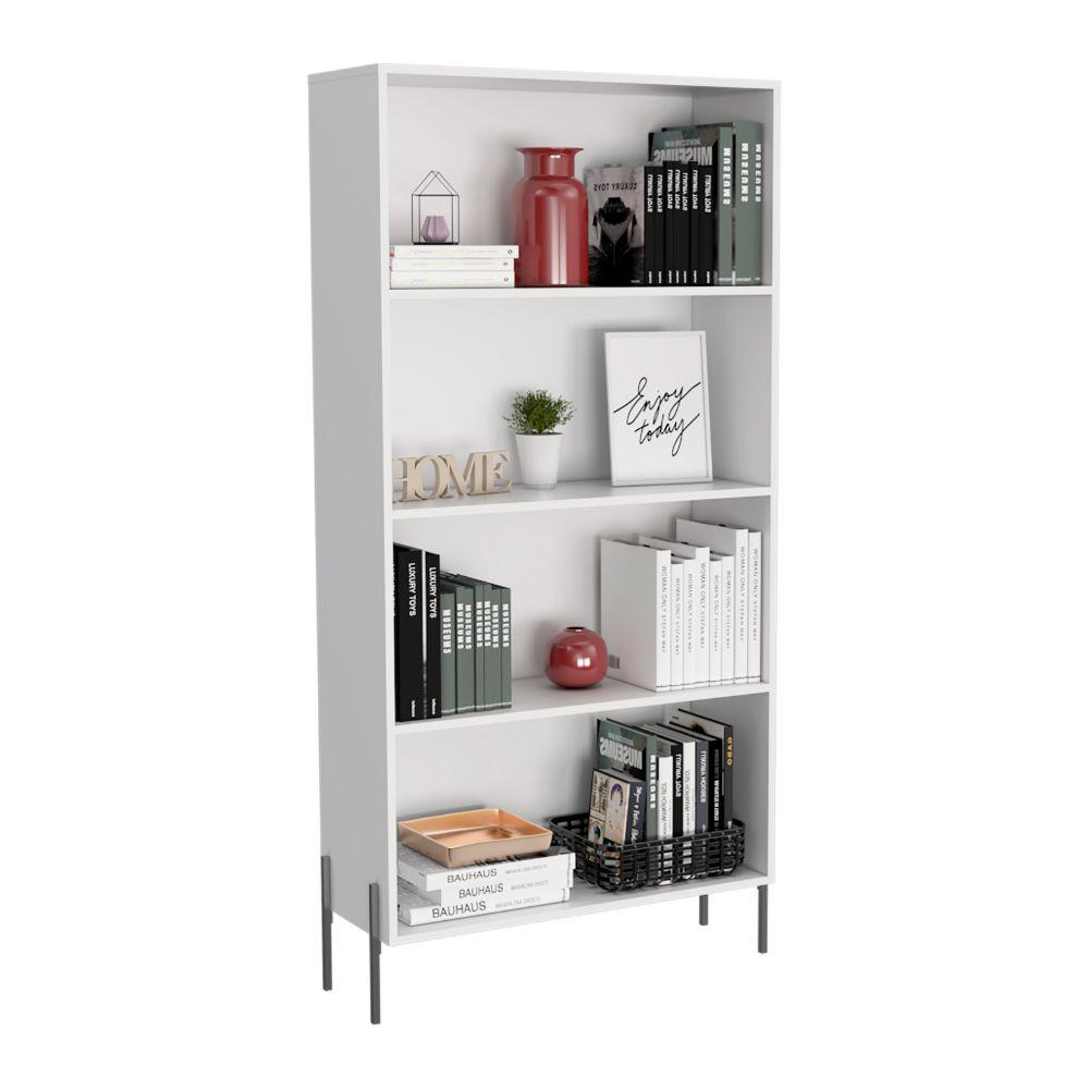 Biblioteca Midas, Blanco Nevado, Con Tres Entrepaños Y Amplio Espacio De Almacenamiento img #3