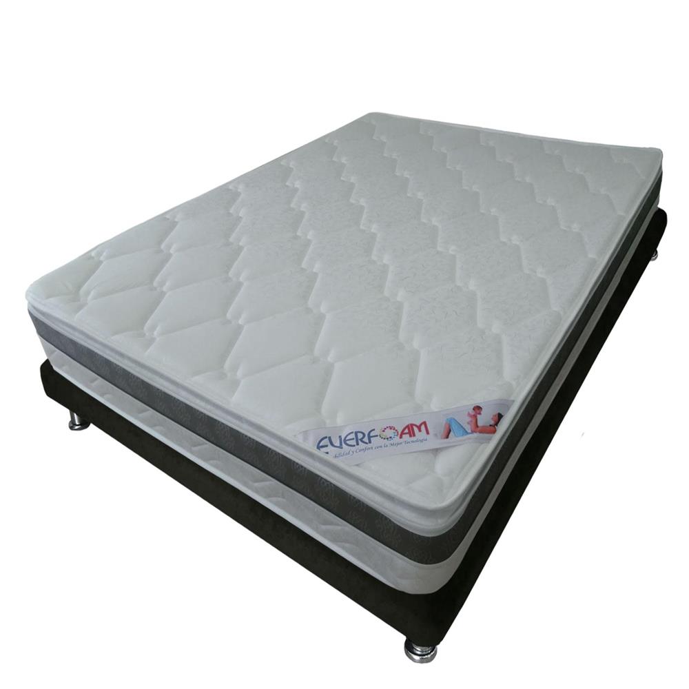 Combo Everfoam Wellness Doble 140X190 Cm + Base Cama img #1