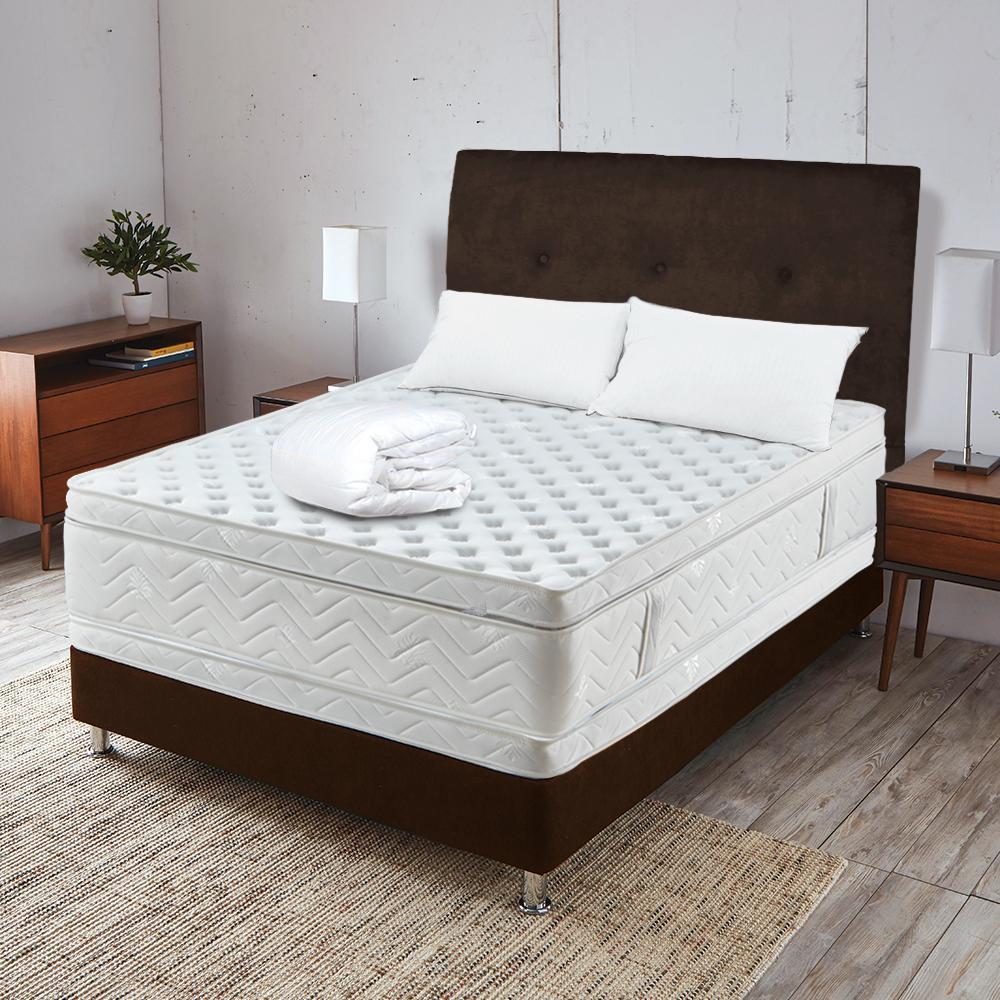 Combo Bora King 200 X 200 Dc + Cama + Cabecero + Lenceria img #1