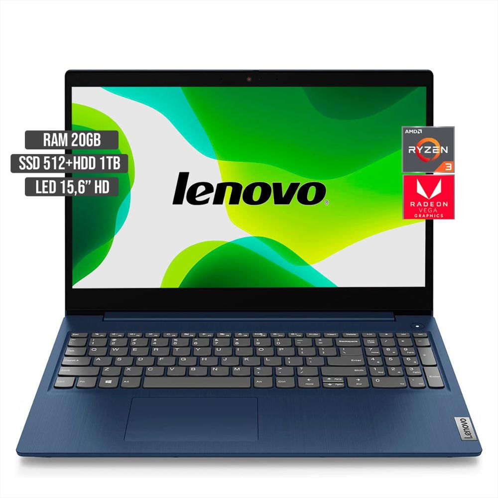 Lenovo Ideapad 3 Amd Ryzen 3 5300U Disco Ssd 512Gb + Hdd 1Tb + Ram 20Gb Ddr4 img #1