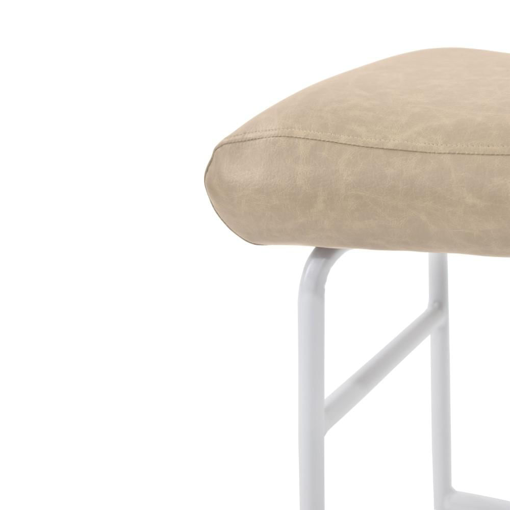 Butaco De Barra Missouri En Cuero Sintético Dúo Almendra img #3