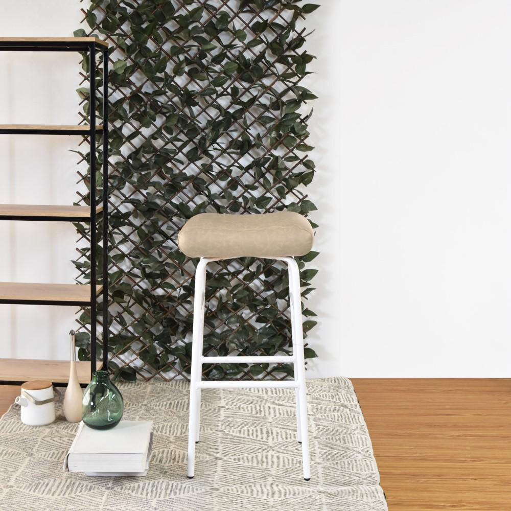 Butaco De Barra Missouri En Cuero Sintético Dúo Almendra img #4