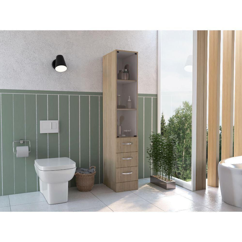 Organizador De Baño Picasso, Beige Y Blanco, Con Cuatro Cajones Deslizables img #1