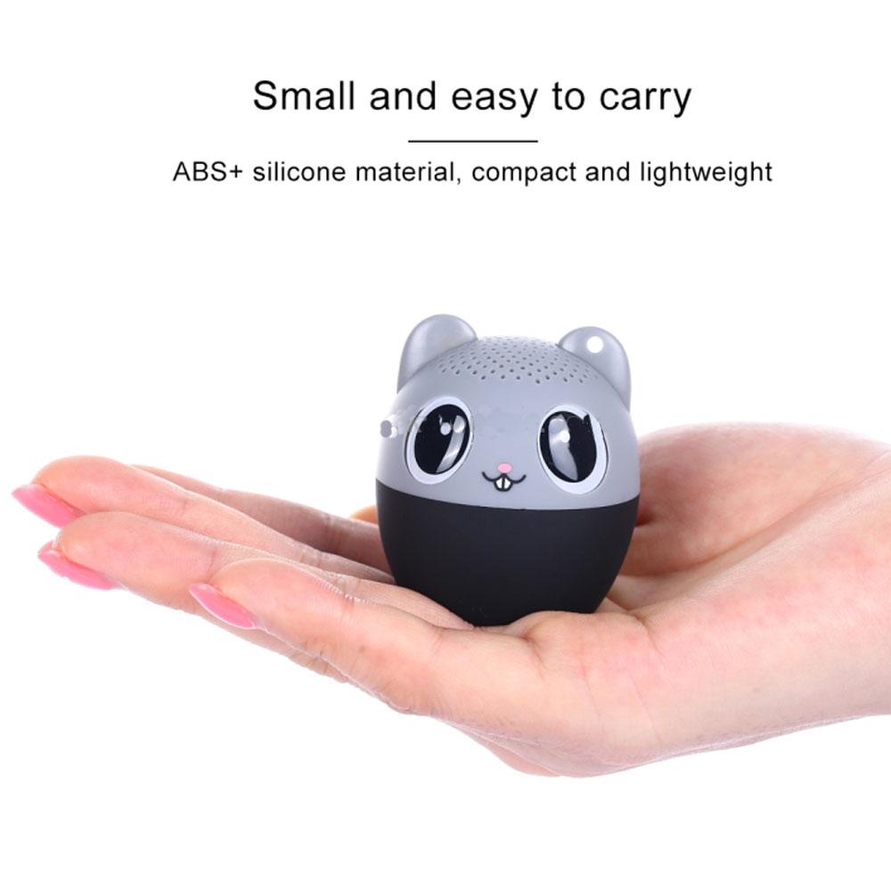 Mini Parlante Socket Bm6d Diseño Ratón Gris Bluetooth 3W Portátil img #2